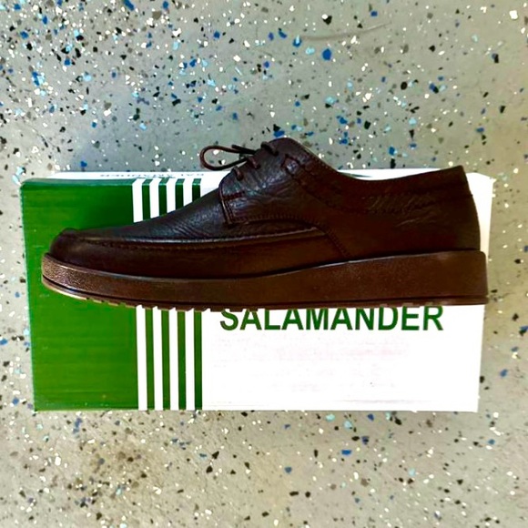 New RARE VINTAGE SALAMANDER Men’s Brown Oxford Leather shoes - Picture 3 of 5